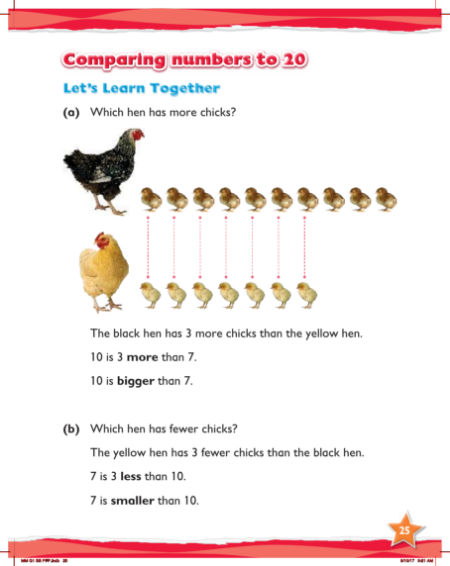 Learn together, Comparing numbers to 20 (2)