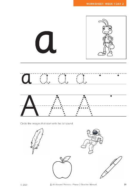 Letter formation - "a" - Worksheet 