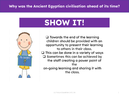 Show it! Group presentation - Egyptians - 3rd Grade