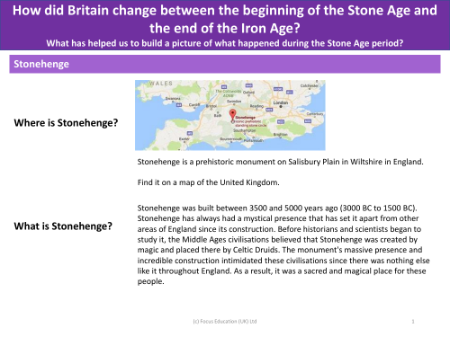 Stonehenge - Info pack