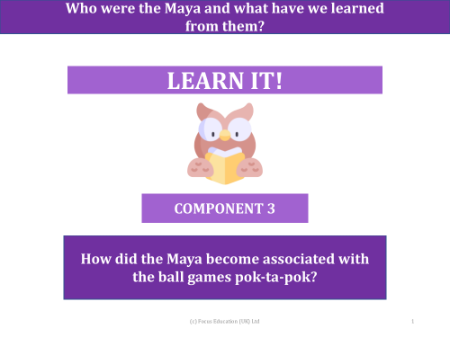 How did the Maya become associated with the ball games pok-ta-pok? - Presentation
