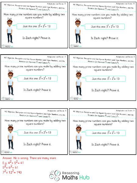 Recognise and use square numbers and cube numbers 2 - Reasoning