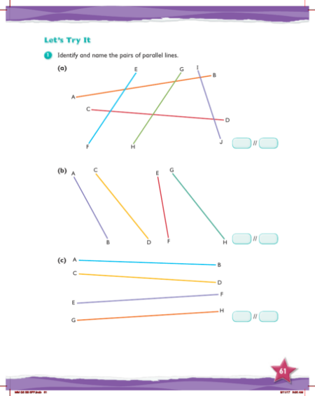 Max Maths, Year 5, Try it, Parallel lines (1)
