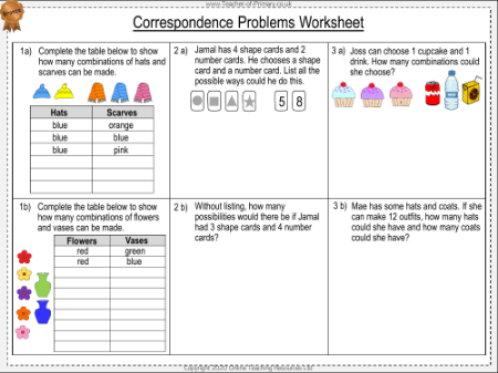 Correspondence Problems - Worksheet