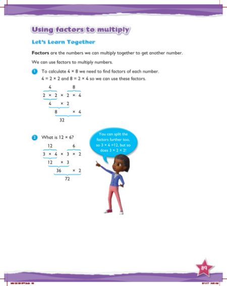 Learn together, Using factors to multiply
