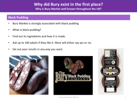 Black Pudding - History of Bury - Year 4