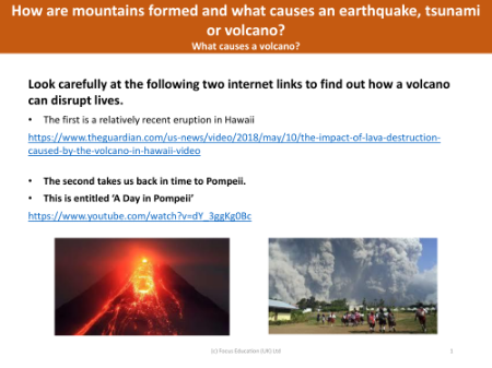 How are people affected by volcanoes? - Worksheet