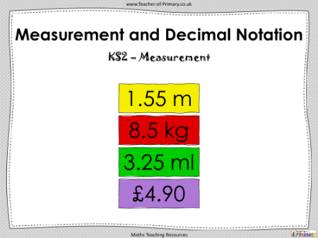 Measurement and Decimal Notation - PowerPoint