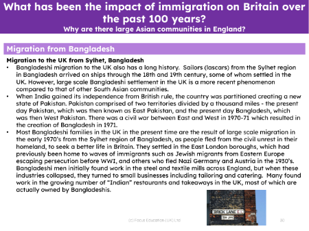 Migration from Bangladesh - Info sheet