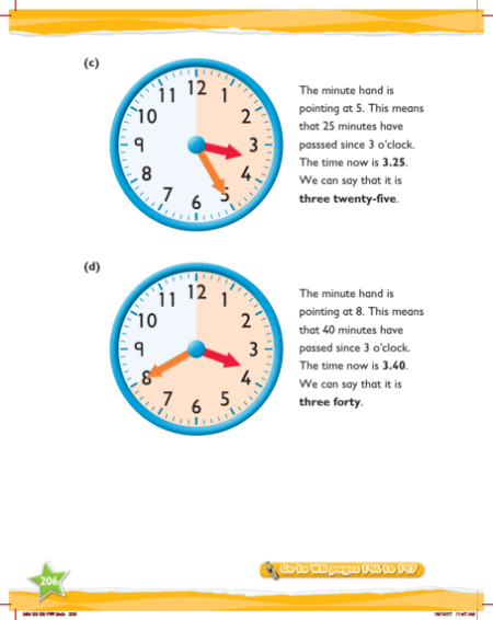 Max Maths, Year 3, Learn together, Review of reading the time (3)