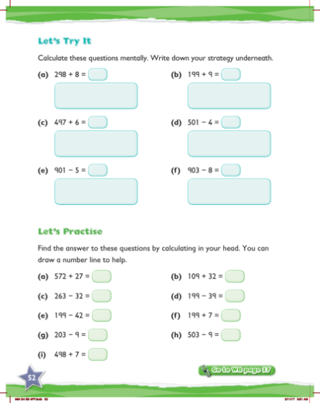 Max Maths, Year 4, Try it, Bridging 100s