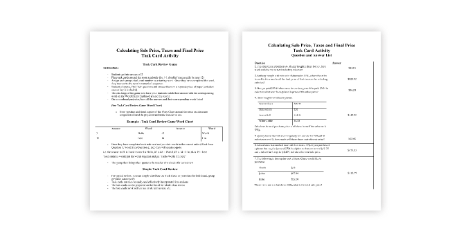 Calculating Sale Price, Taxes and Final Price