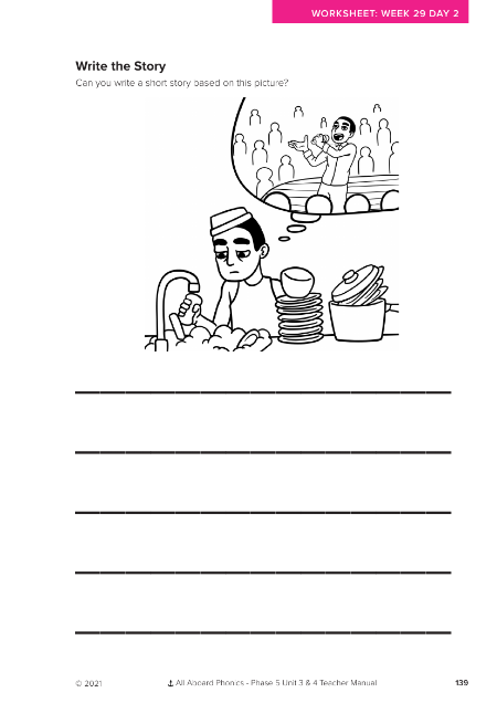 Write the Story activity - Worksheet 