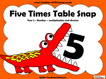 Five Times Table Snap - PowerPoint