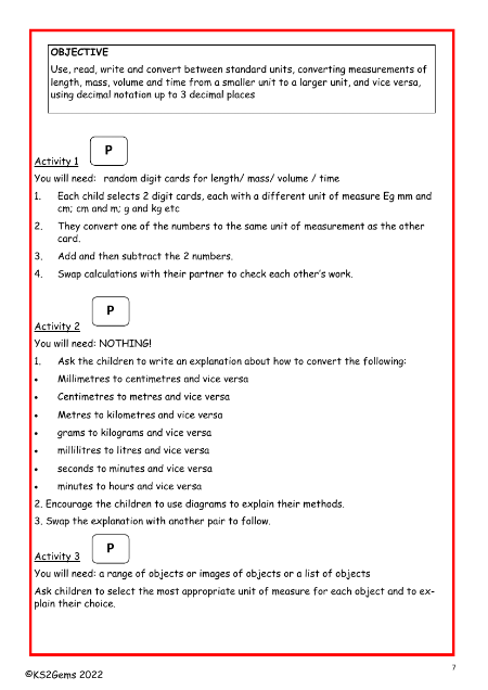 Converting between standard units worksheet