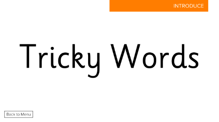 Tricky Words - Presentation