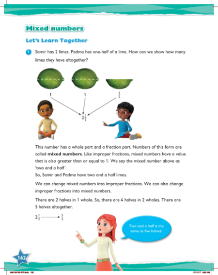 Max Maths, Year 6, Learn together, Mixed numbers (1)