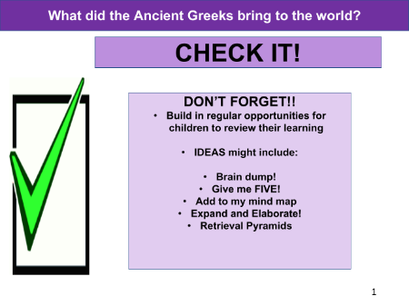 Check it! - Ancient Greeks - 2nd Grade
