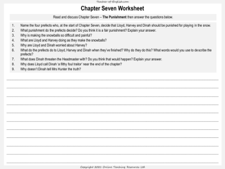 The Demon Headmaster - Lesson 6 - Worksheets