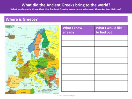 Where is Greece - Worksheet