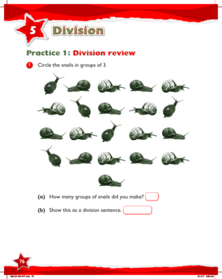 Work Book, Division review