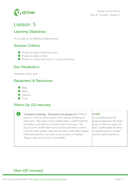 Cricket - Lesson 5