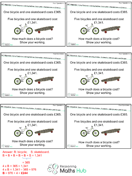 Solve Problems Involving Addition, Subtraction, Multiplication and Division 5 - Reasoning