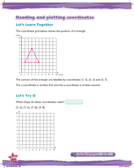 Max Maths, Year 5, Try it, Reading and plotting coordinates