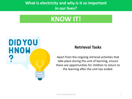 Know it! - Electricity - Year 4