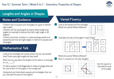 Lengths and Angles in Shapes: Varied Fluency