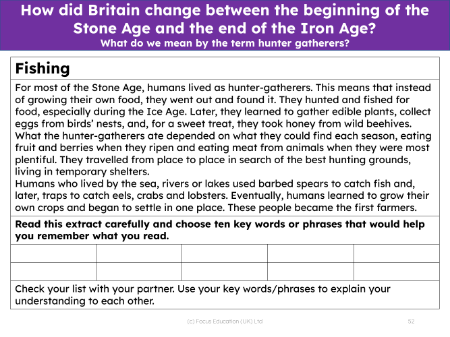 Early Britons and fishing - Info sheet