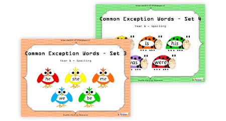 Common Exception Words - Set 3