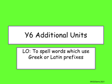 Words with Greek or Latin Prefixes Presentation