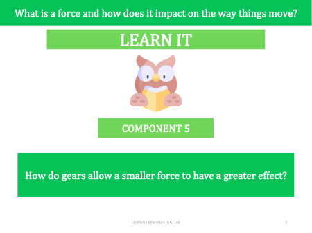 How do gears allow a smaller force to have a greater effect? - presentation