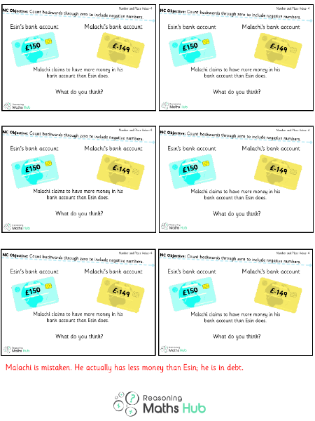 Negative Numbers Reasoning - Reasoning