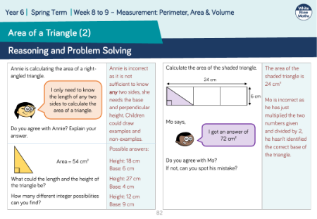 Area of a Triangle (2): Reasoning and Problem Solving