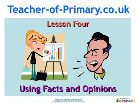 Writing to Persuade - Lesson 4 - Using Facts and Opinions PowerPoint