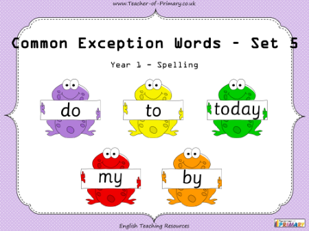 Common Exception Words - Set 5 - PowerPoint