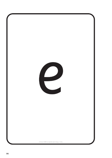 "e" grapheme cards - Resource 