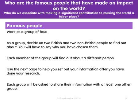Famous people - Research task