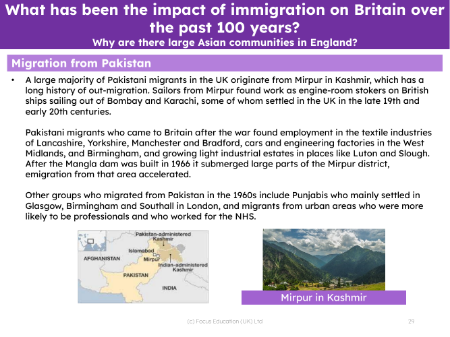 Migration from Pakistan - Info sheet