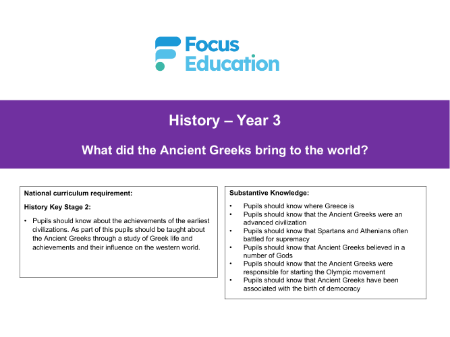 Long-term overview - Ancient Greeks - 2nd Grade
