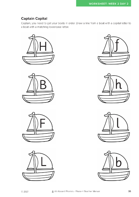 Captain Capital matching activity - Worksheet 