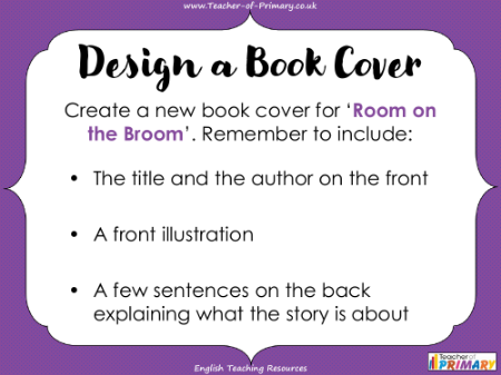 Room on the Broom - Additional Activities - Design a Book Cover