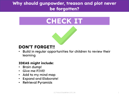 Check it! - Gunpowder treason and plot - 4th Grade