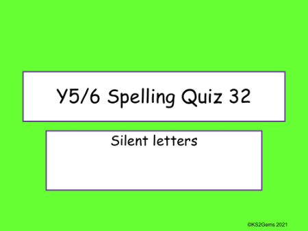 Silent Letters Quiz