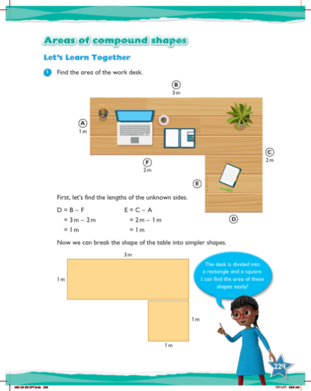 Learn together, Areas of compound shapes (1)