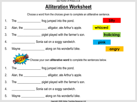 Introducing Alliteration - PowerPoint