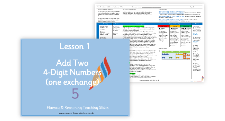 Add two 4-digit numbers – one exchange