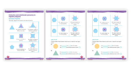 Reflective and rotational symmetry in regular polygons